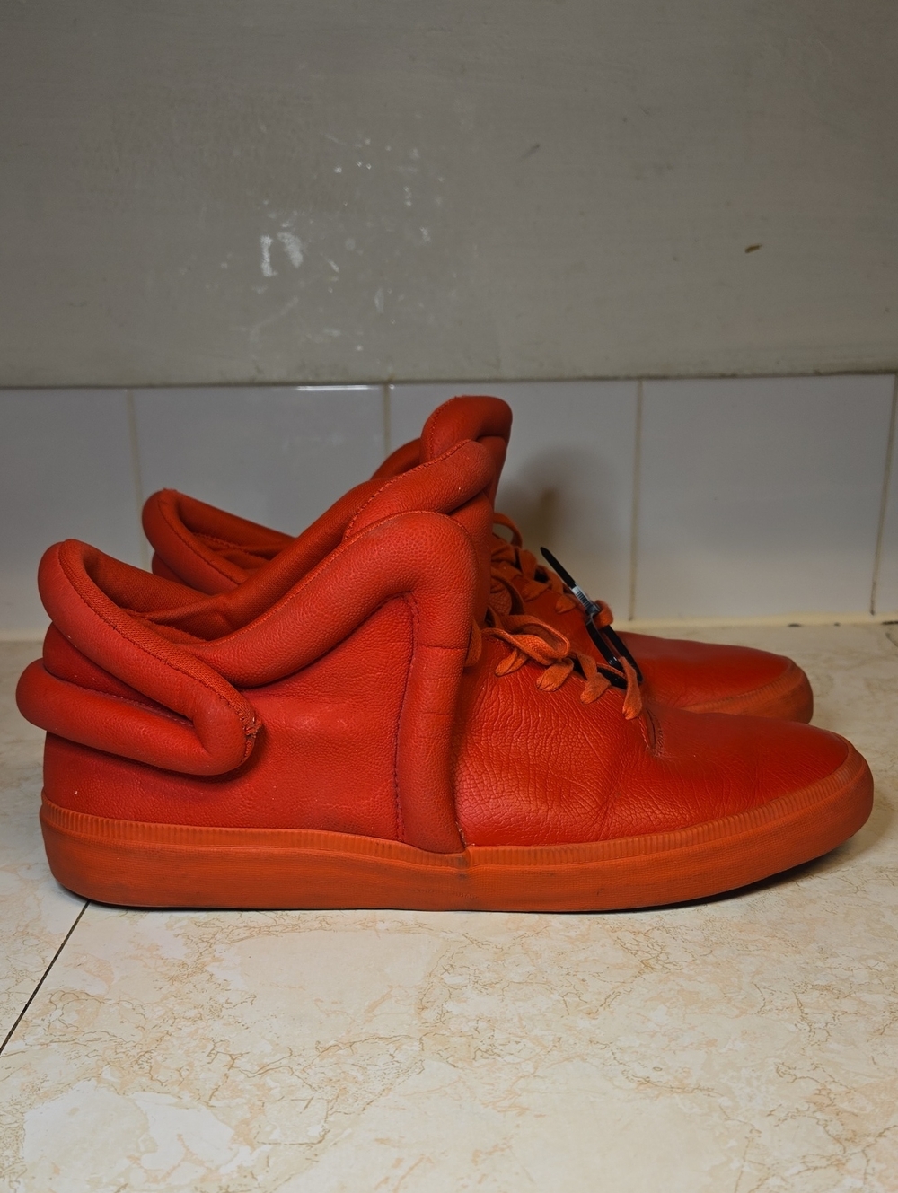 Supra Falcon Lil Wayne 2013 All Red Padded High Top Shoes